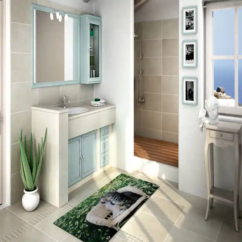 Tappeto Passatoia Salotto Cucina Bagno Lavabile Stampa Digitale Gatto Cuccioli - GAT0030