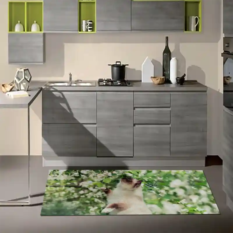 Tappeto Passatoia Salotto Cucina Bagno Lavabile Stampa Digitale Gatto Della Birmania - GAT0026