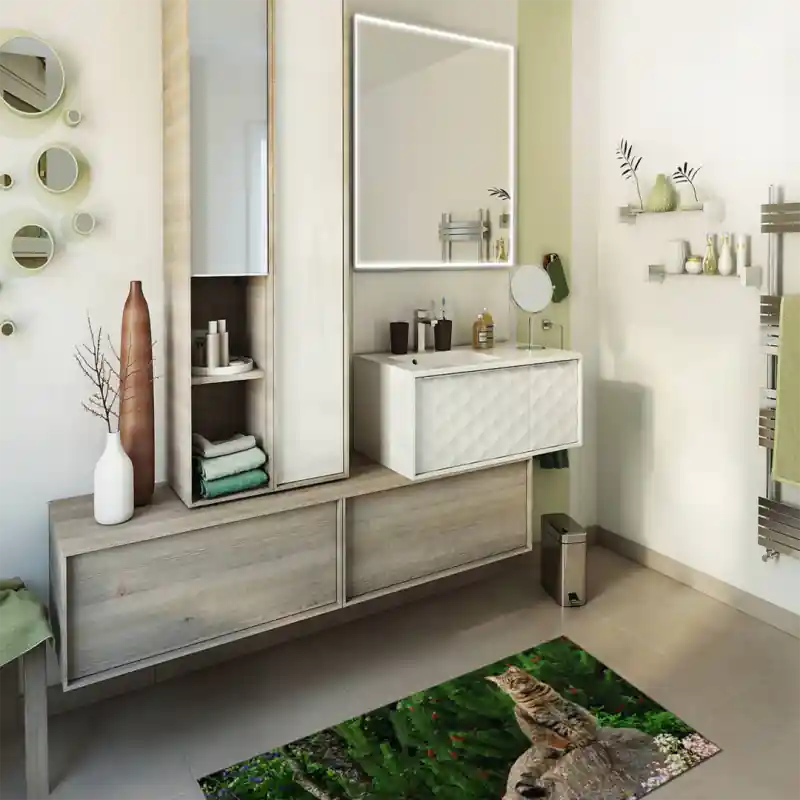 Tappeto Passatoia Salotto Cucina Bagno Lavabile Stampa Digitale Gatto Europeo - GAT0018