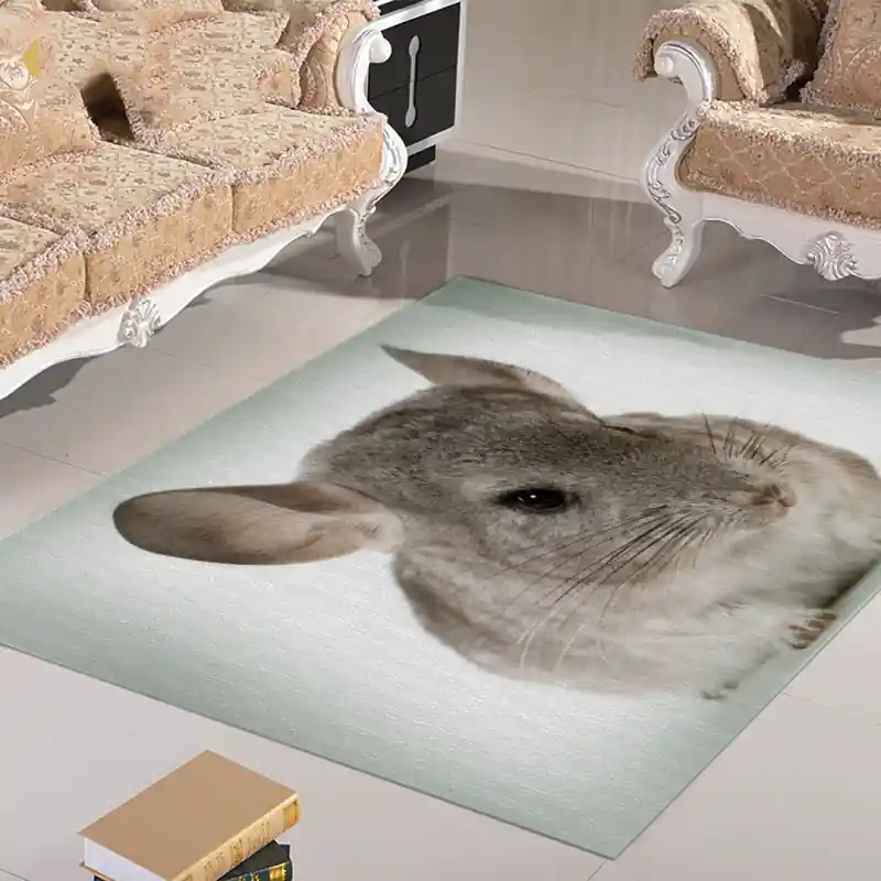 Tappeto Passatoia Salotto Cucina Bagno Lavabile Antiscivolo Stampa Digitale Cincillà Grigio CINC0001