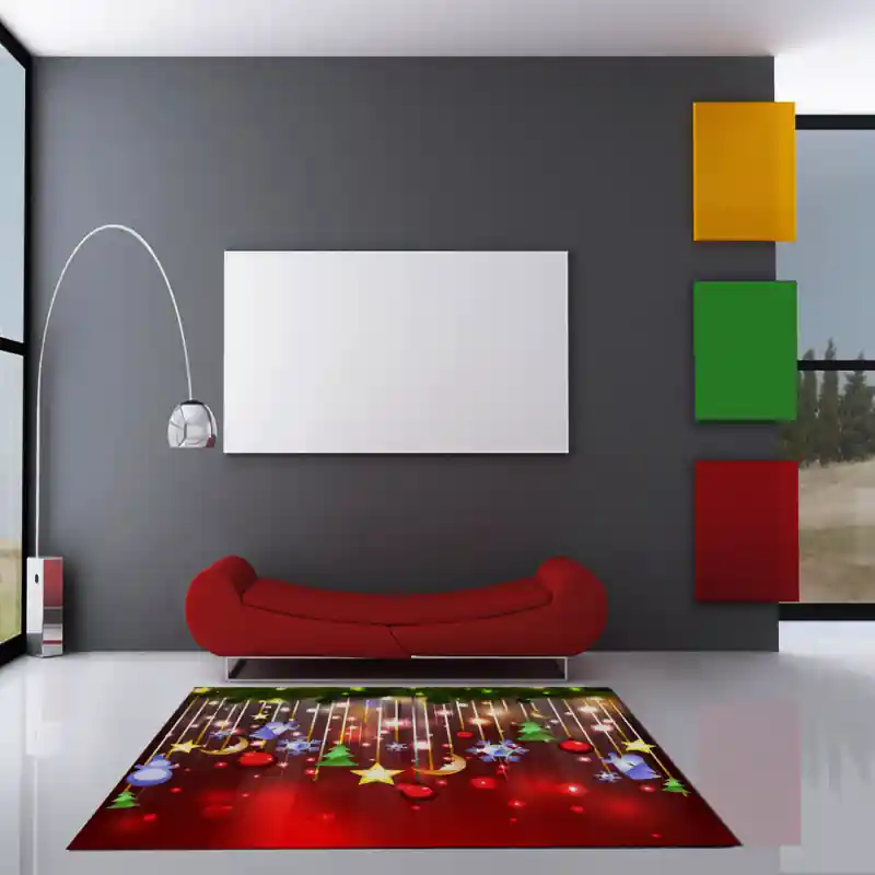 Tappeto Passatoia Salotto Cucina Bagno Lavabile Natale Decorazioni Albero Colori Magia - NAT0021