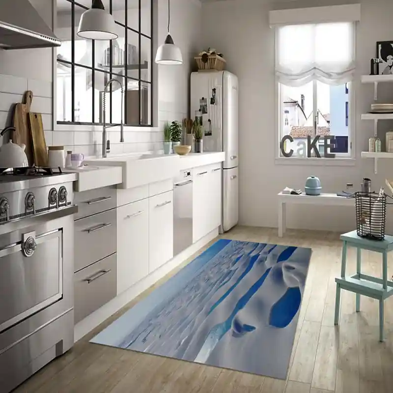 Tappeto Passatoia Salotto Cucina Bagno Lavabile Paesaggio Lencosi Maranhenses Dune Neve - PAE0131