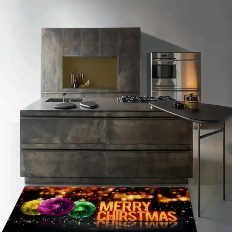 Tappeto Passatoia Salotto Cucina Bagno Lavabile Natale Marry Christmas Luci Palline Colorate NAT0048