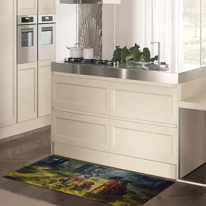 Tappeto Passatoia Salotto Cucina Bagno Lavabile Antiscivolo Stampa Digitale Cane Da Caccia - CAN0040