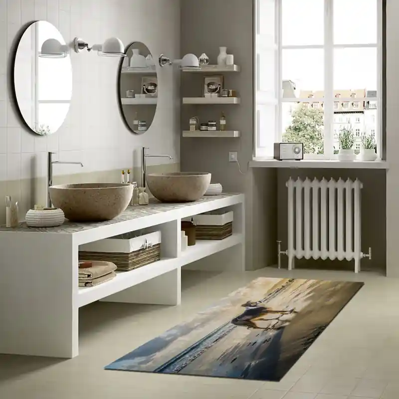 Tappeto Passatoia Salotto Cucina Bagno Lavabile Antiscivolo Stampa Digitale Border Collie - CAN0035