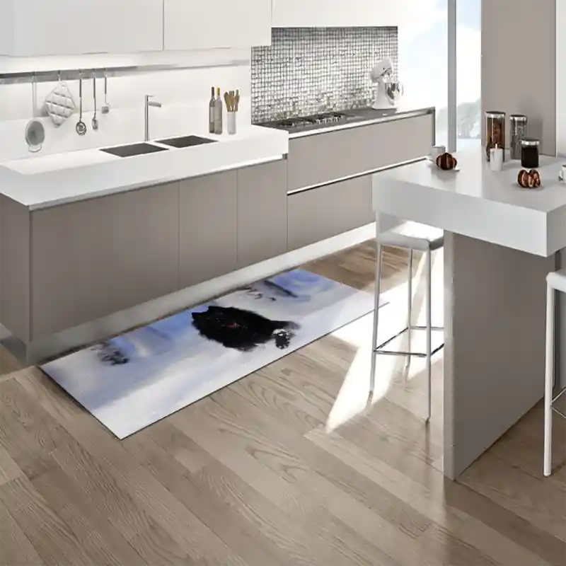 Tappeto Passatoia Salotto Cucina Bagno Lavabile Antiscivolo Stampa Digitale Cane Lupo - CAN0034