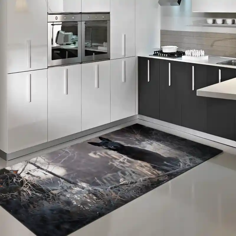 Tappeto Passatoia Salotto Cucina Bagno Lavabile Antiscivolo Stampa Digitale Cane Lupo - CAN0028