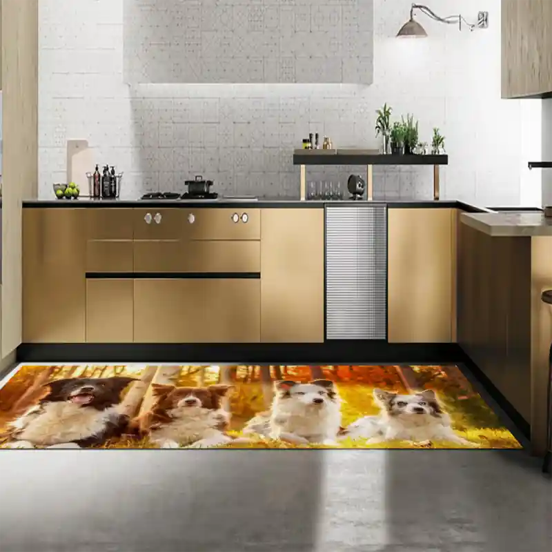 Tappeto Passatoia Salotto Cucina Bagno Lavabile Antiscivolo Stampa Digitale Border Collie - CAN0025