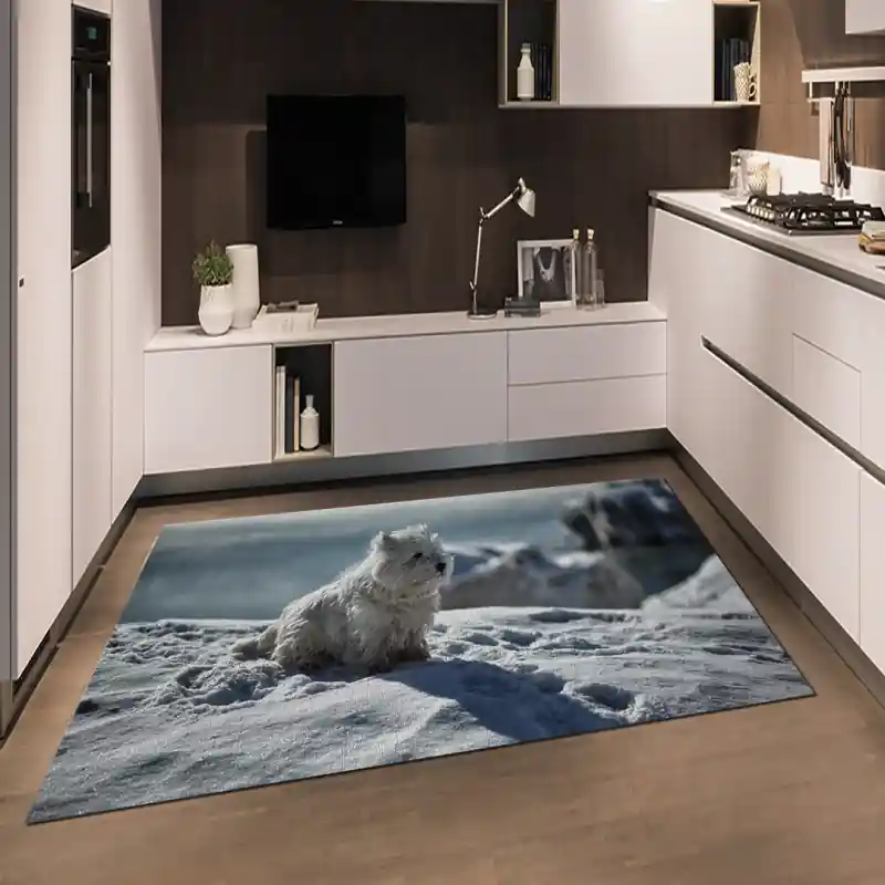 Tappeto Passatoia Arredo Salotto Cucina Bagno Lavabile Stampa Digitale Cane Maltese - CAN0014