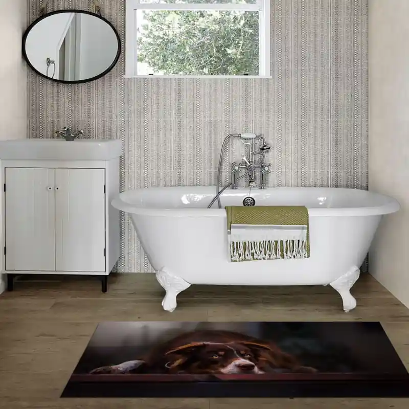 Tappeto Passatoia Arredo Salotto Cucina Bagno Lavabile Stampa Digitale Australian Shepherd - CAN0012