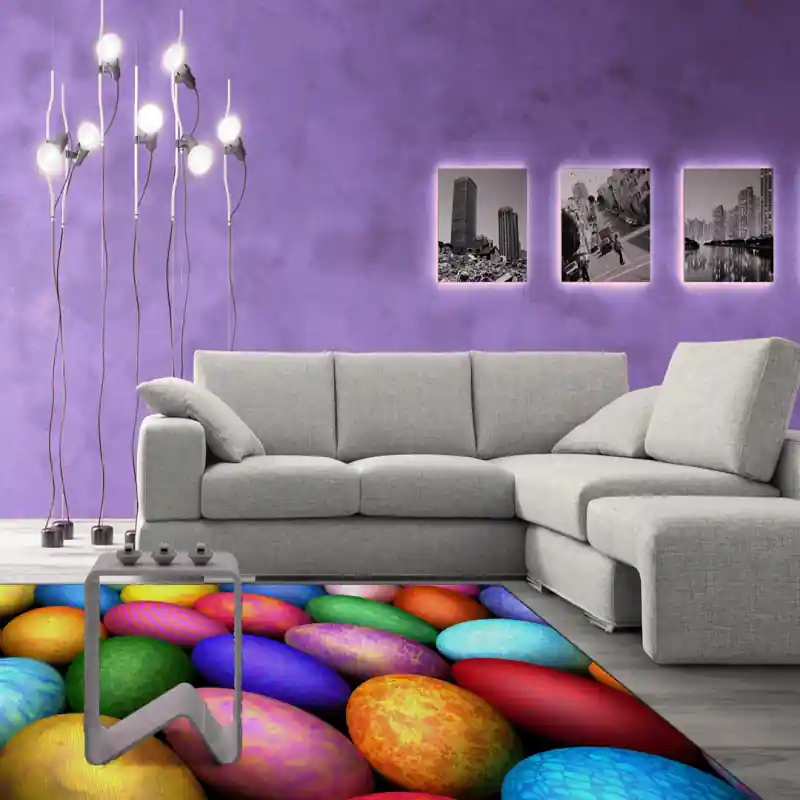 Tappeto Passatoia Salotto Cucina Bagno Lavabile Pasqua Uova Fantasie Varie Colori - PA0049