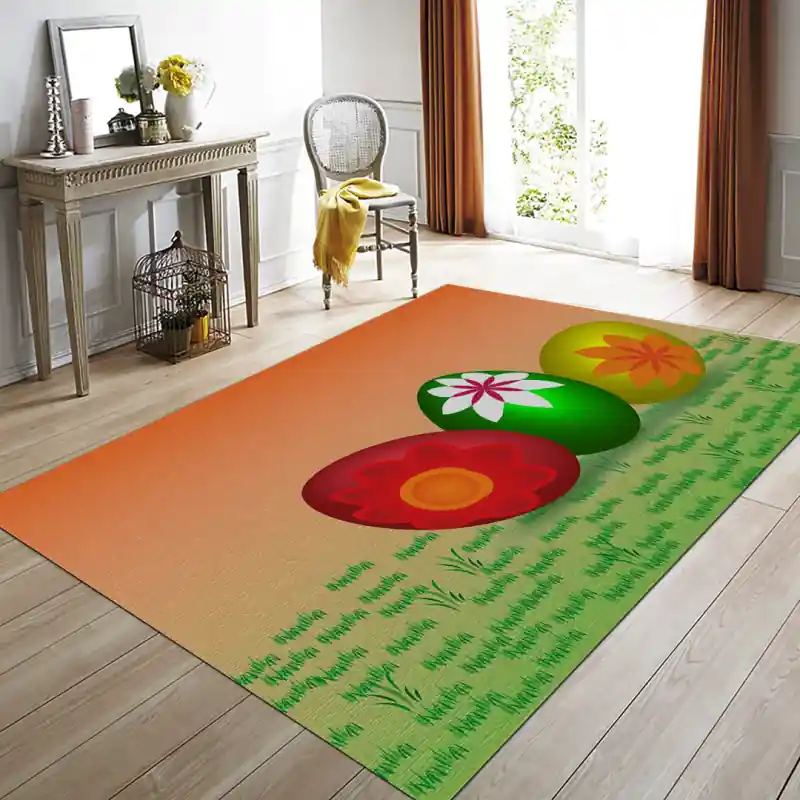 Tappeto Passatoia Salotto Cucina Bagno Lavabile Pasqua Uova Colorate Stilizzate - PA0045
