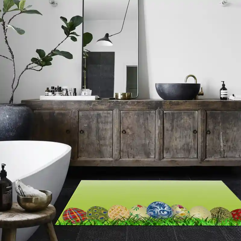 Tappeto Passatoia Salotto Cucina Bagno Lavabile Pasqua Uova Fantasie Varie - PA0039
