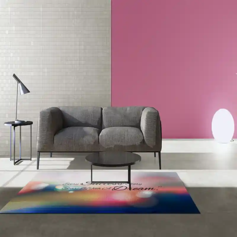 Tappeto Passatoia Salotto Cucina Bagno Lavabile Antiscivolo Stampa Digitale Aforismi Rosa - AFO0058