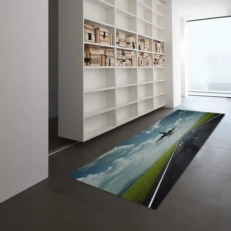 Tappeto Passatoia Arredo Salotto Cucina Bagno Lavabile Antiscivolo Stampa Digitale Aerei - AER0004