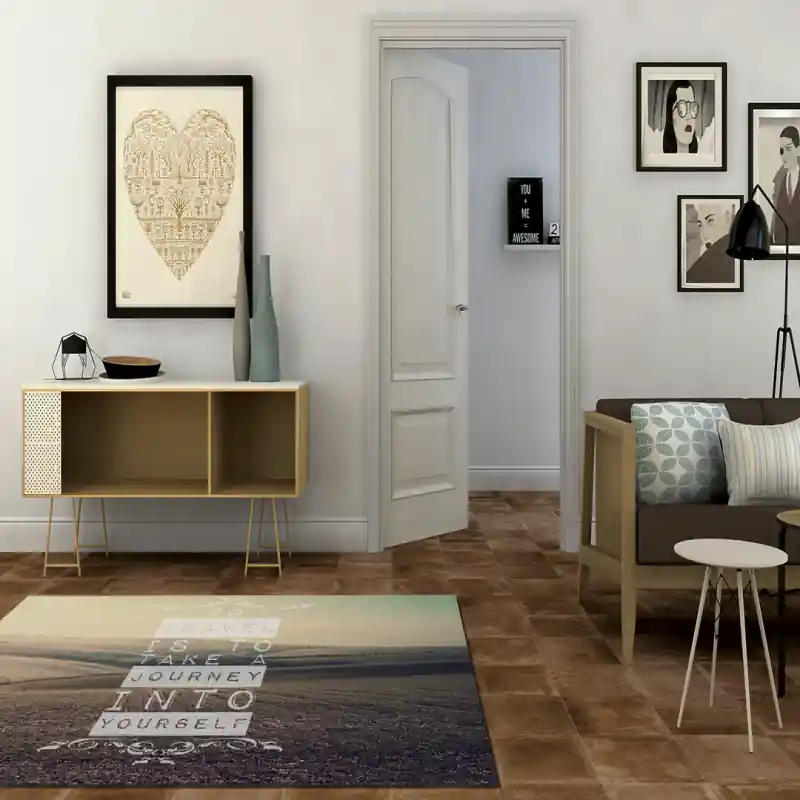 Tappeto Passatoia Salotto Cucina Bagno Lavabile Antiscivolo Stampa Digitale Aforismi - AFO0037