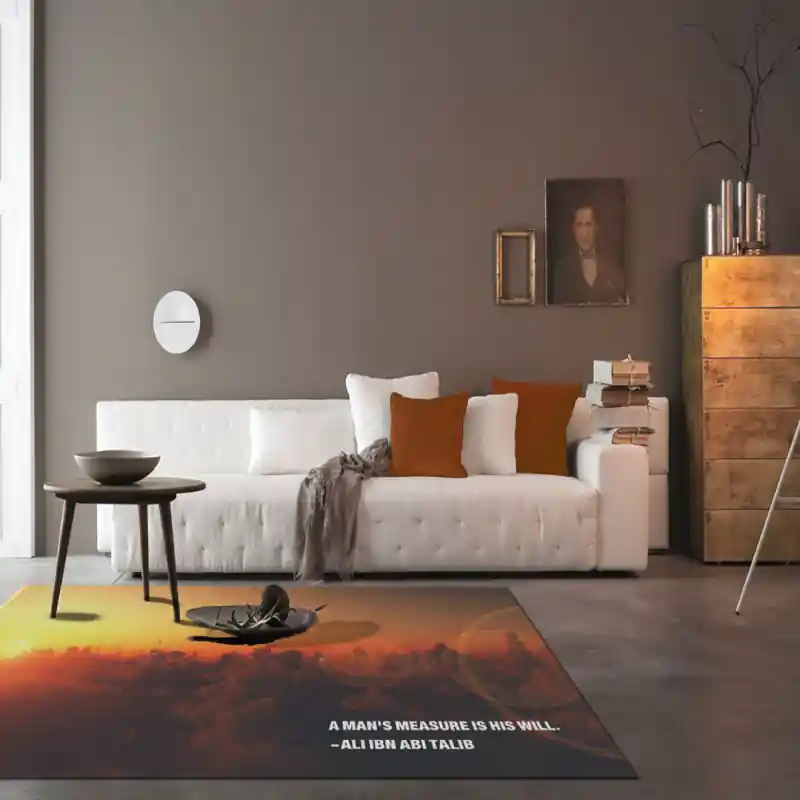 Tappeto Salotto Cucina Bagno Lavabile Antiscivolo Stampa Digitale Aforismi Tramonto - AFO0034