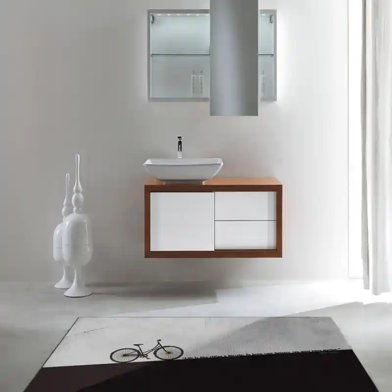 Tappeto Salotto Cucina Bagno Lavabile Antiscivolo Stampa Digitale Aforismi Marrone - AFO0030
