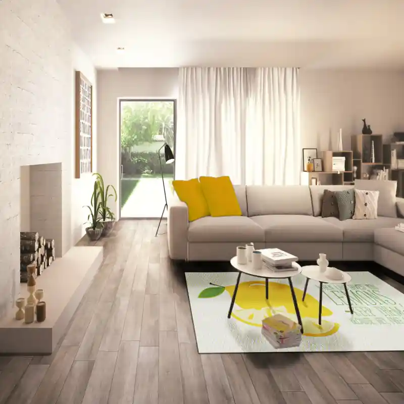 Tappeto Passatoia Salotto Cucina Bagno Lavabile Antiscivolo Stampa Digitale Aforismi Giallo- AFO0021