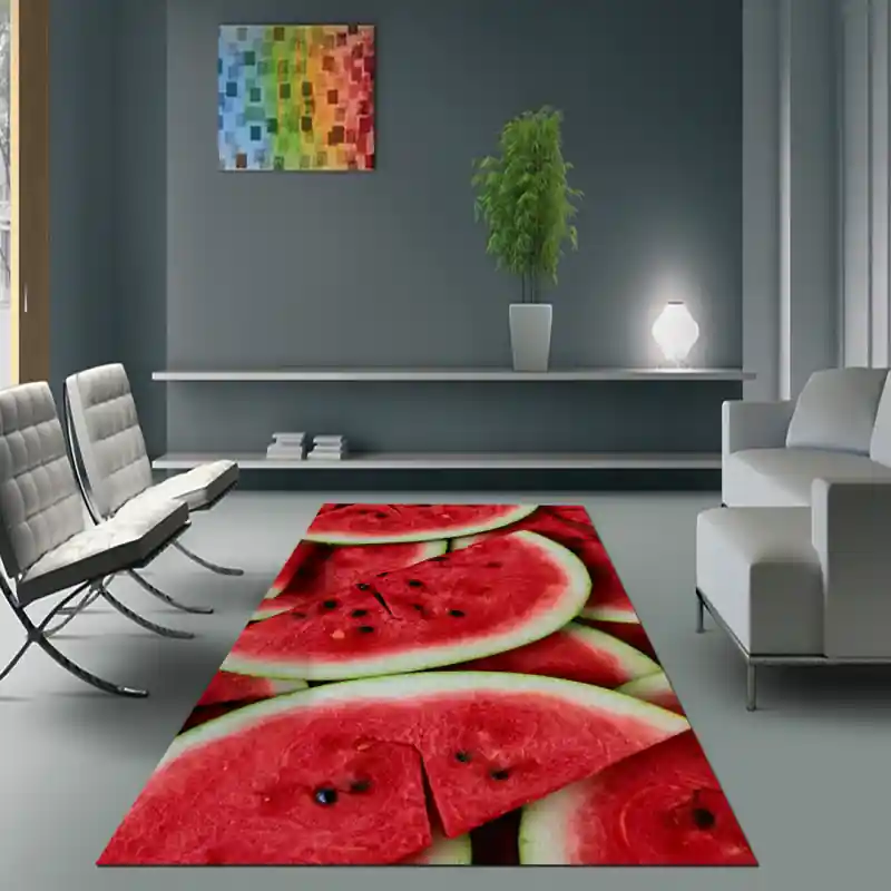 Tappeto Passatoia Salotto Cucina Bagno Lavabile Food Frutta Fette Anguria - FO0058