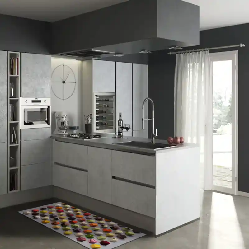 Tappeto Passatoia Salotto Cucina Bagno Lavabile Food Cubi 3D Cibo - FO0030