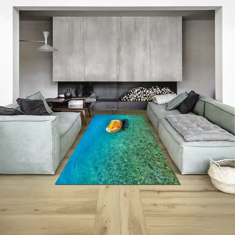 Tappeto Passatoia Salotto Cucina Bagno Lavabile Antiscivolo Stampa Digitale Navi - NAV0062