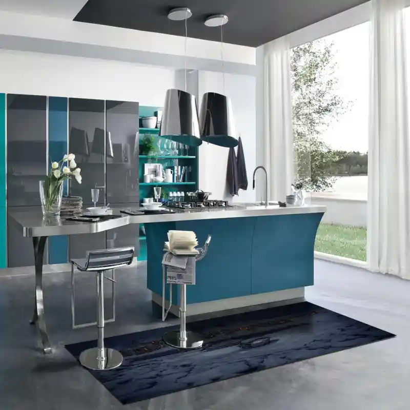 Tappeto Passatoia Salotto Cucina Bagno Lavabile Antiscivolo Stampa Digitale Navi - NAV0051