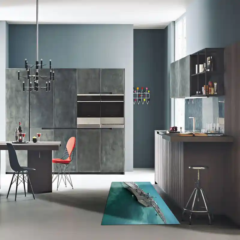 Tappeto Passatoia Salotto Cucina Bagno Lavabile Antiscivolo Stampa Digitale Navi - NAV0045