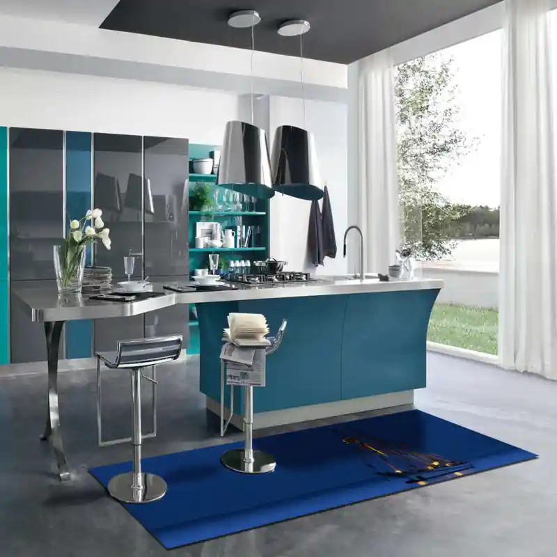 Tappeto Passatoia Salotto Cucina Bagno Lavabile Antiscivolo Stampa Digitale Navi - NAV0039