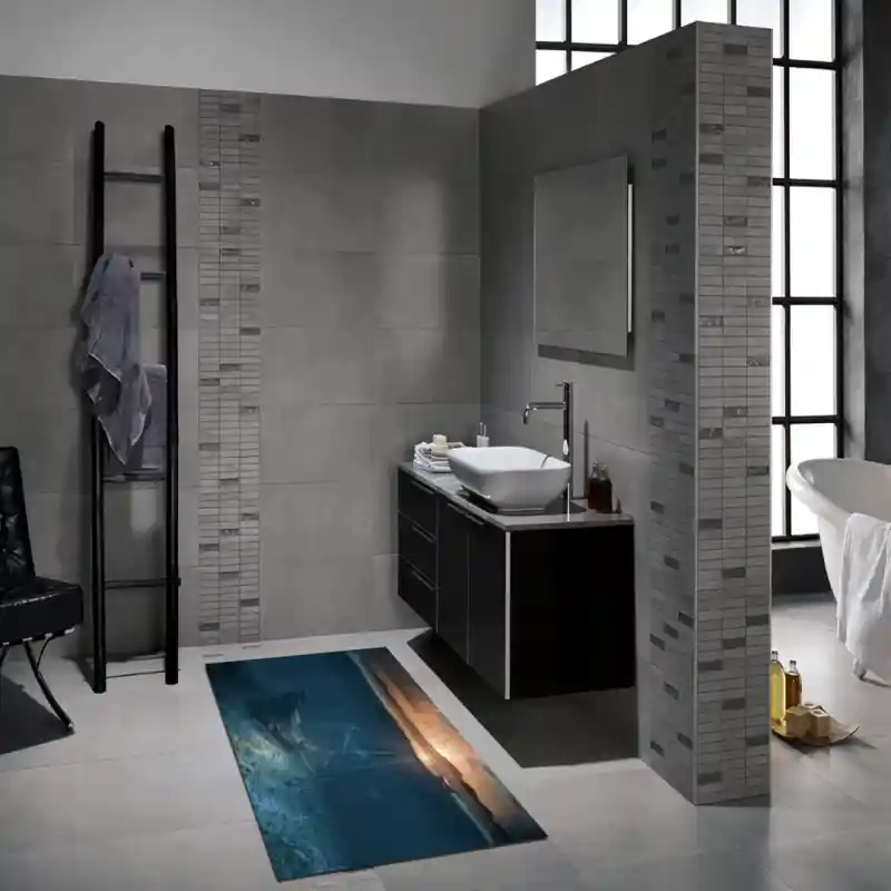 Tappeto Passatoia Salotto Cucina Bagno Lavabile Antiscivolo Stampa Digitale Navi - NAV0034