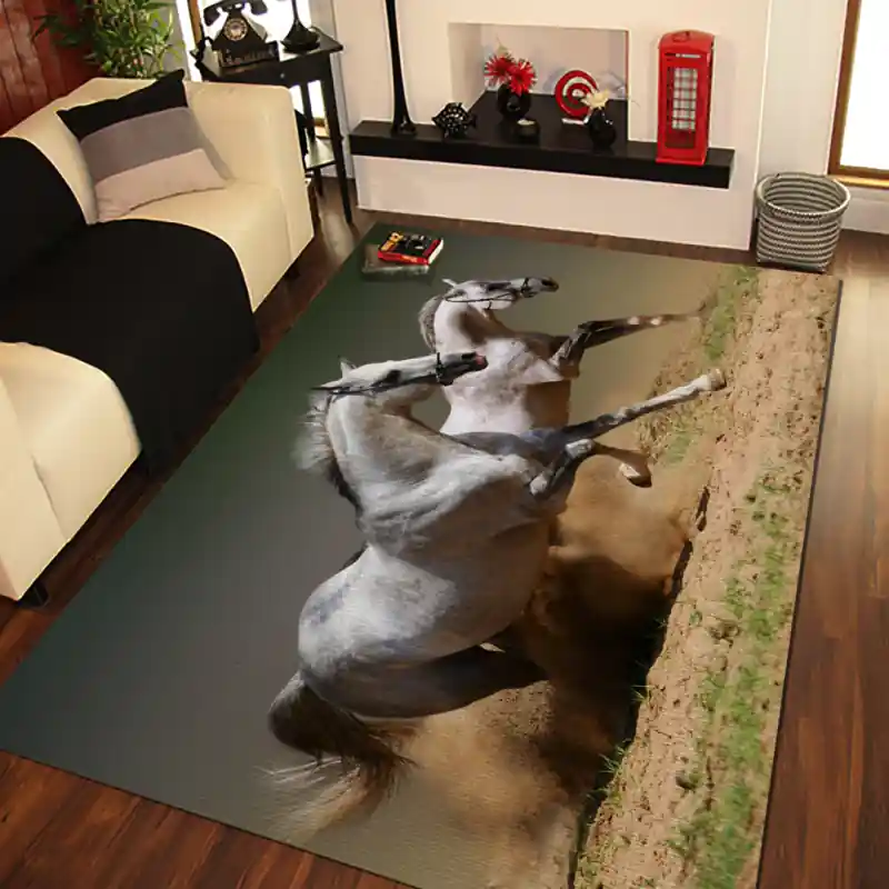 Tappeto Passatoia Arredo Salotto Cucina Bagno Lavabile Antiscivolo Stampa Digitale Cavallo - CAV0002