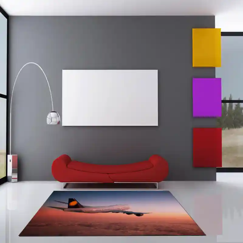 Tappeto Passatoia Salotto Cucina Bagno Lavabile Antiscivolo Stampa Digitale Aerei - AER0062