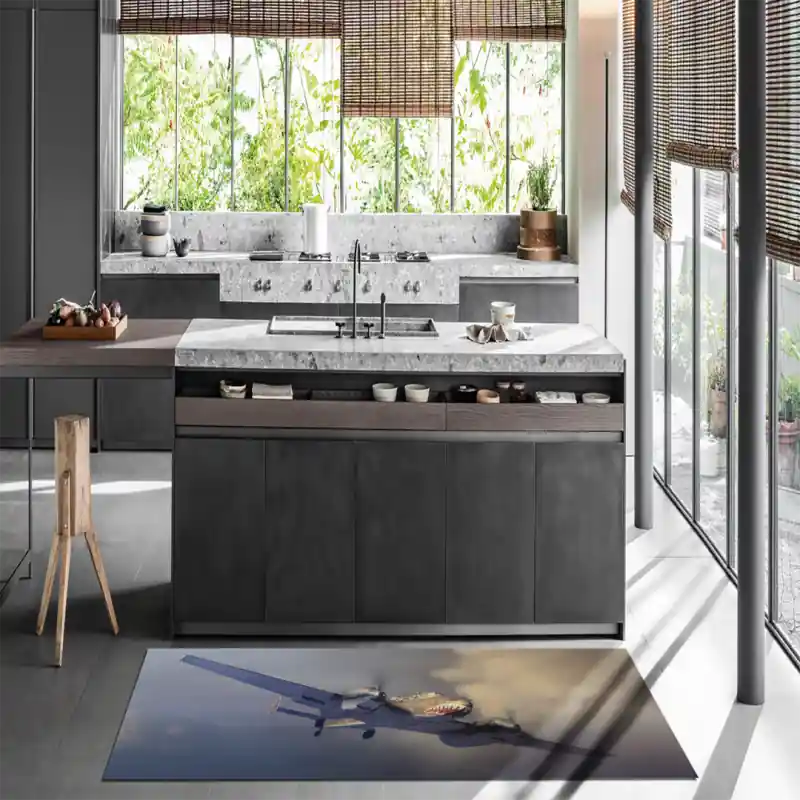 Tappeto Passatoia Salotto Cucina Bagno Lavabile Antiscivolo Stampa Digitale Aerei - AER0057