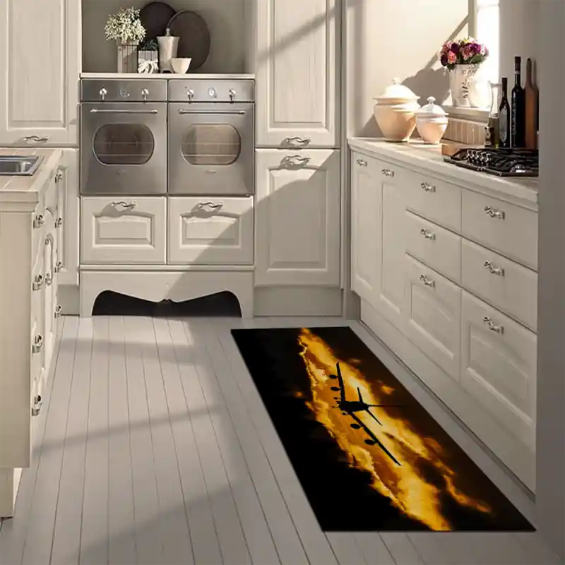 Tappeto Passatoia Salotto Cucina Bagno Lavabile Antiscivolo Stampa Digitale Aerei - AER0042