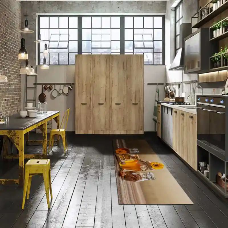 Tappeto Passatoia Salotto Cucina Bagno Lavabile Food Olio Girasole Condimento - FO0017