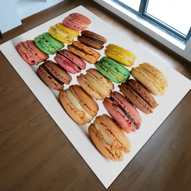 Tappeto Passatoia Salotto Cucina Bagno Lavabile Food Macaron Dolci Francia Parigi - FO0005