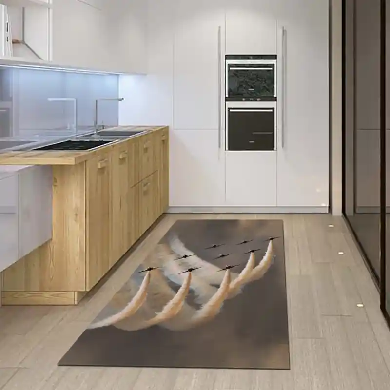 Tappeto Passatoia Salotto Cucina Bagno Lavabile Antiscivolo Stampa Digitale Aerei - AER0036