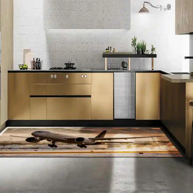 Tappeto Passatoia Salotto Cucina Bagno Lavabile Antiscivolo Stampa Digitale Aerei - AER0033
