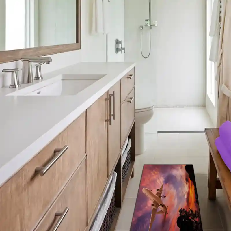 Tappeto Passatoia Salotto Cucina Bagno Lavabile Antiscivolo Stampa Digitale Aerei - AER0028