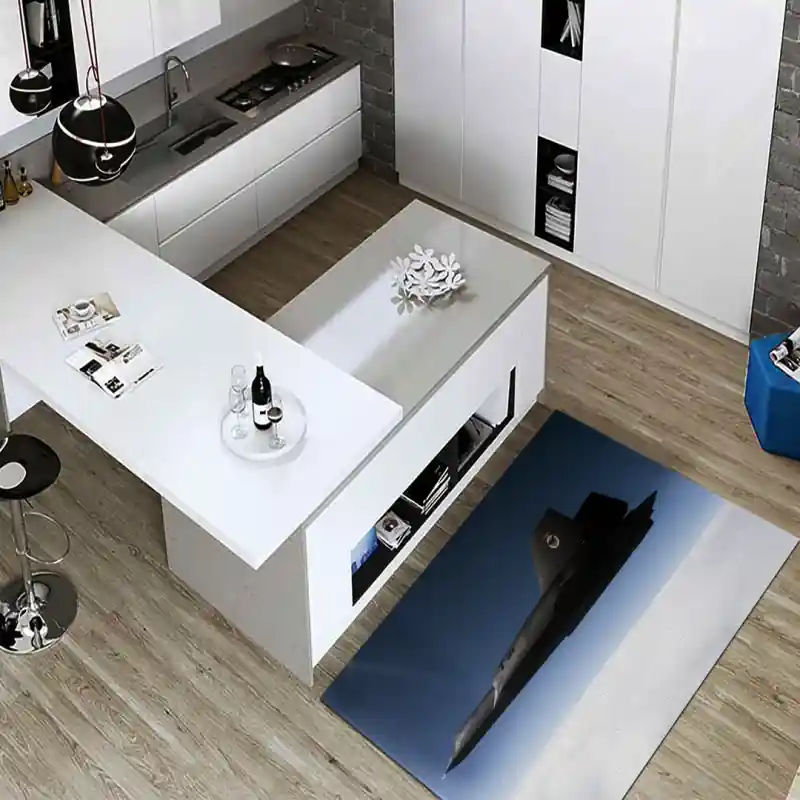 Tappeto Passatoia Salotto Cucina Bagno Lavabile Antiscivolo Stampa Digitale Aerei - AER0024