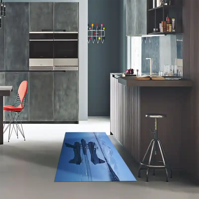 Tappeto Passatoia Salotto Cucina Bagno Lavabile Antiscivolo Stampa Digitale Aerei - AER0018