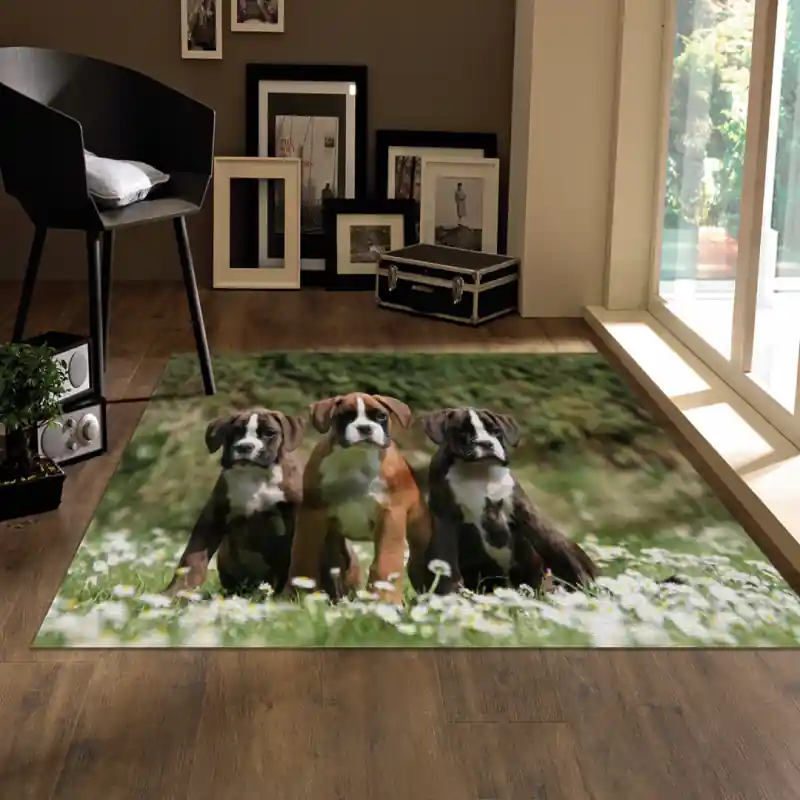 Tappeto Passatoia Arredo Salotto Cucina Bagno Lavabile Stampa Digitale Cane Boxer - CAN0002