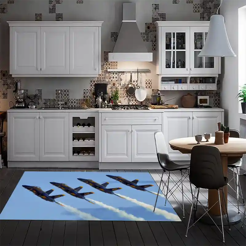 Tappeto Passatoia Salotto Cucina Bagno Lavabile Antiscivolo Stampa Digitale Aerei - AER0012