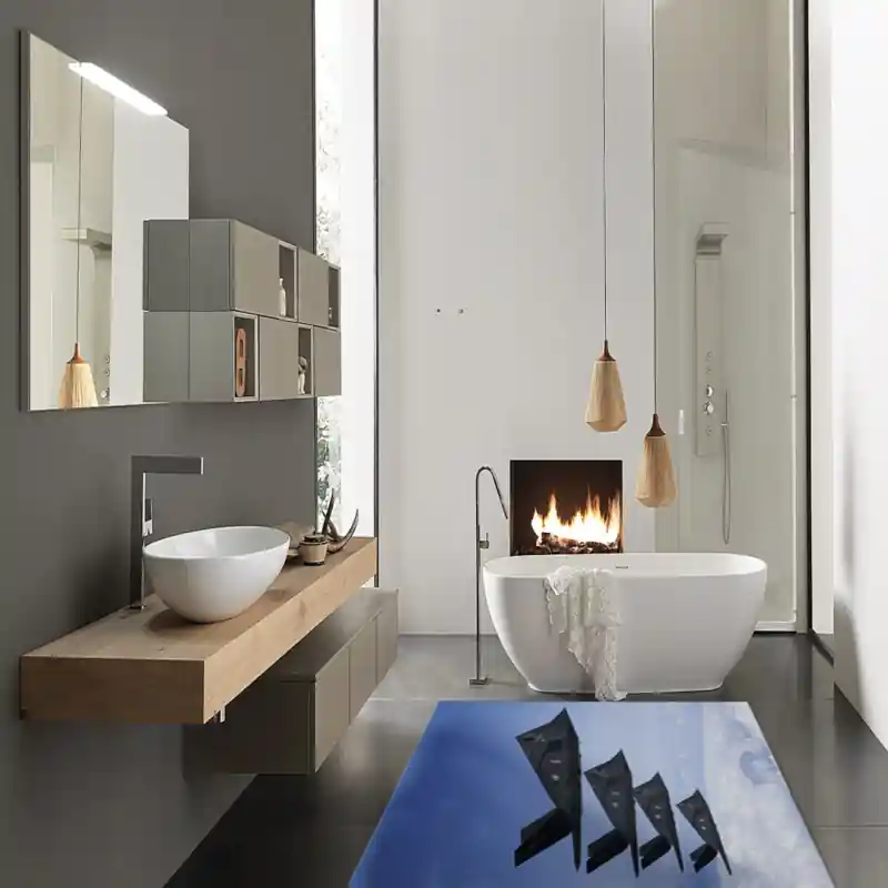 Tappeto Passatoia Salotto Cucina Bagno Lavabile Antiscivolo Stampa Digitale Aerei- AER0009