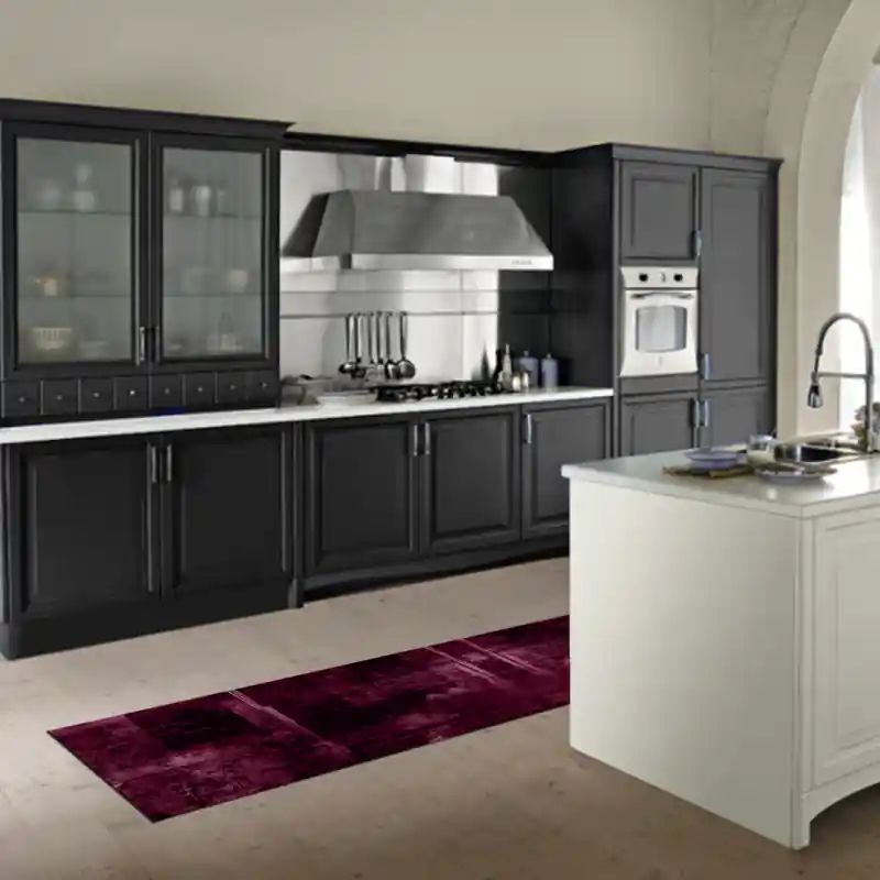 Tappeto Passatoia Salotto Cucina Bagno Lavabile Antiscivolo Moderno Sfumato Viola- MOD5117