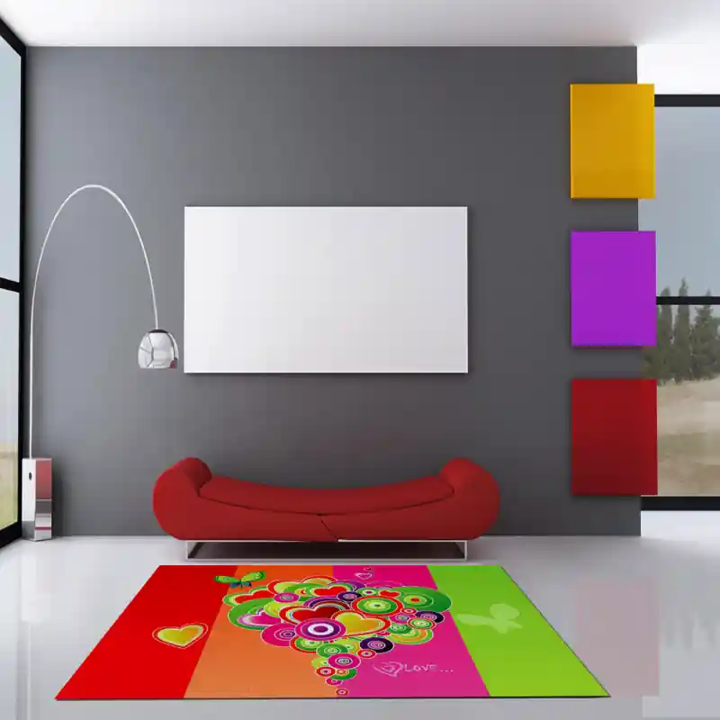 Tappeto Passatoia Salotto Cucina Bagno Lavabile Lui Lei Fantasia Amore Colori - LL0029