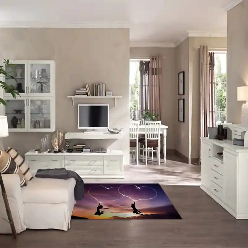Tappeto Passatoia Salotto Cucina Bagno Lavabile Lui Lei Cuore Luce Volare Amore Tramonto - LL0006
