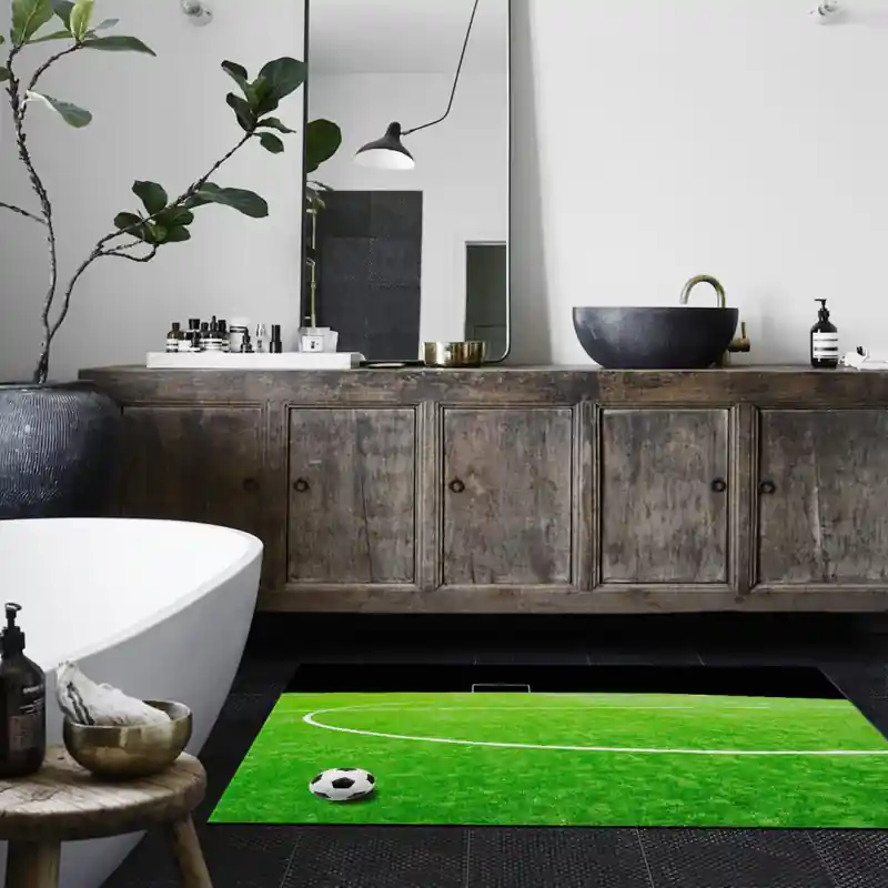 Tappeto Passatoia Salotto Cucina Bagno Lavabile Sport Calcio Football Pallone Porta Campo - SPO0052