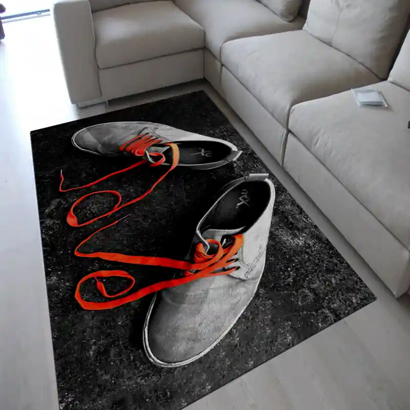 Tappeto Passatoia Salotto Cucina Bagno Lavabile Lui Lei Scarpe Stringhe Scritta Love - LL0082