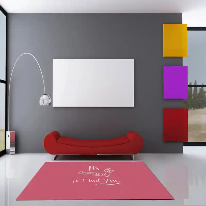 Tappeto Passatoia Salotto Cucina Bagno Lavabile Lui Lei Frase Amore Destino Rosa - LL0081